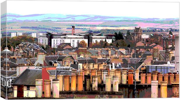 Edinburgh Rooftops Canvas Print by Julie Ormiston