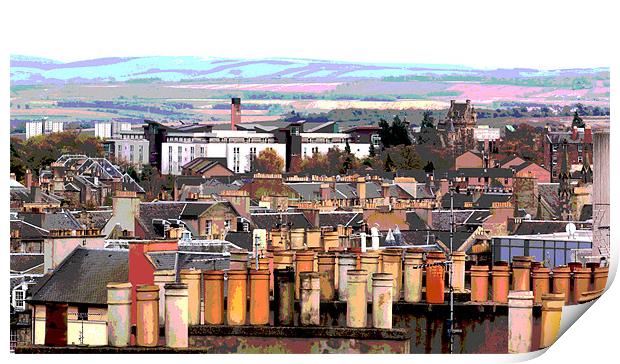 Edinburgh Rooftops Print by Julie Ormiston