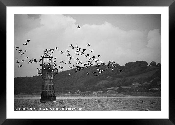 Abandoned Lighthouse Gower Framed Mounted Print by John Piper