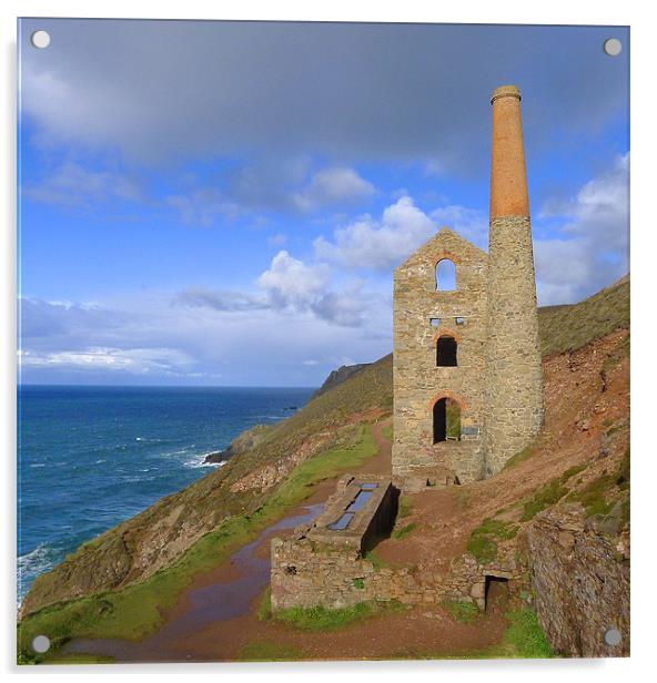 Wheal Coates engine house Acrylic by Graham Piper
