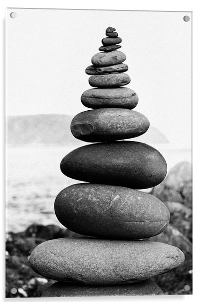 Stone Stack, Pembroke Acrylic by Neil Bryars
