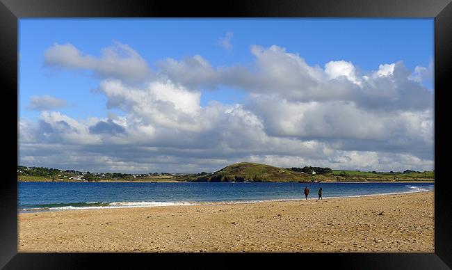 Padstow Harbour entrance and the Doom Bar Framed Print by Graham Piper