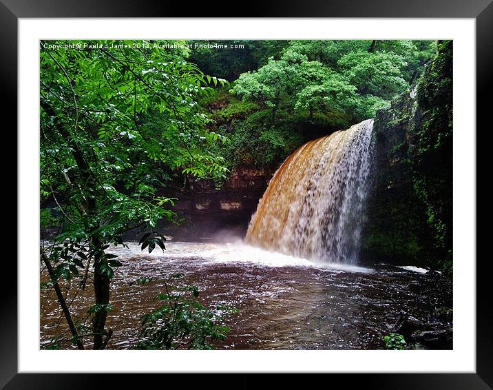 Waterfall Country Framed Mounted Print by Paula J James