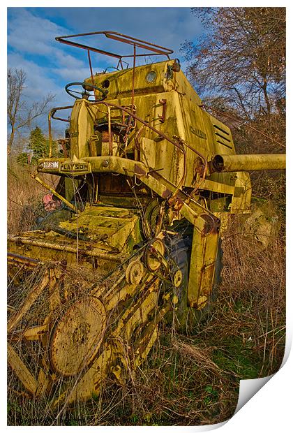 retired combine harvester Print by Jo Beerens