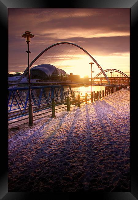 Snow place like Newcastle Framed Print by Toon Photography