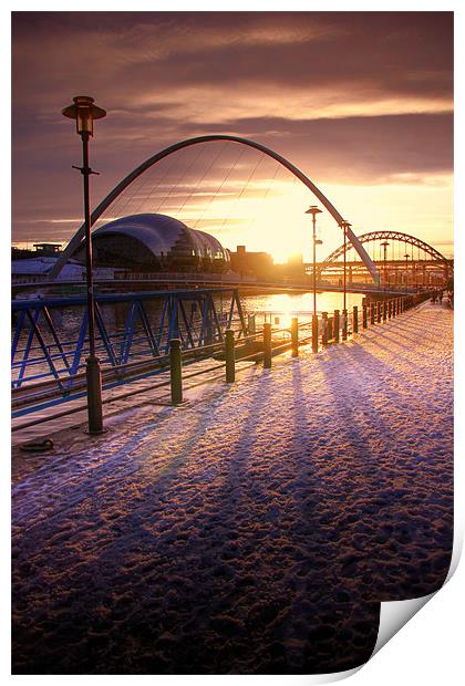 Snow place like Newcastle Print by Toon Photography