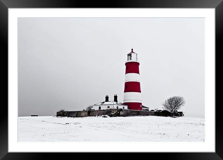 Beacon Among the Snow Framed Mounted Print by Paul Macro
