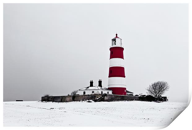Beacon Among the Snow Print by Paul Macro