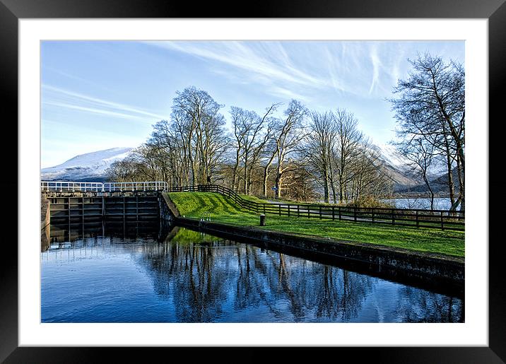 Caledonian Canal Lock, Corpach Framed Mounted Print by Jacqi Elmslie