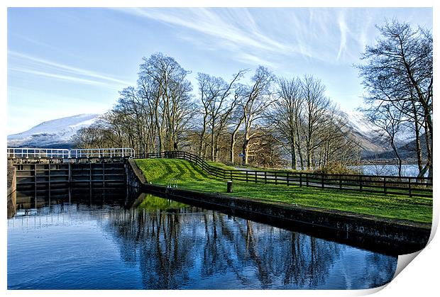 Caledonian Canal Lock, Corpach Print by Jacqi Elmslie