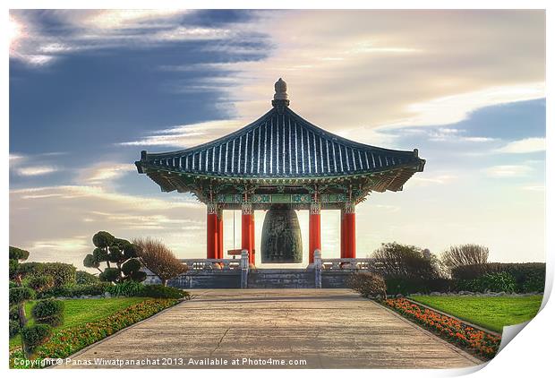 Bell Pavillion Print by Panas Wiwatpanachat