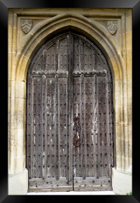 Church door Framed Print by David Pyatt