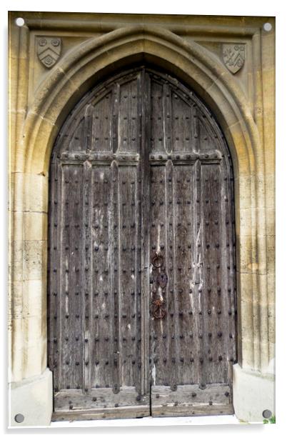 Church door Acrylic by David Pyatt