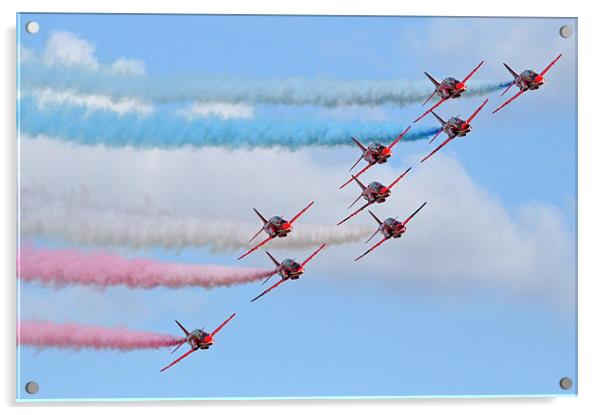 Red Arrows Acrylic by Rachel & Martin Pics