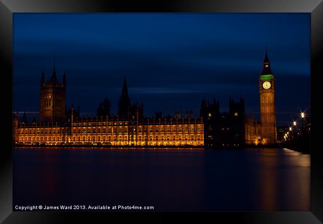 Houses of Parliament Framed Print by James Ward