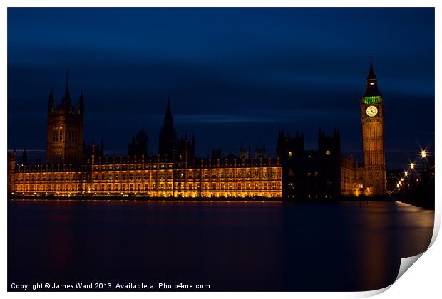 Houses of Parliament Print by James Ward