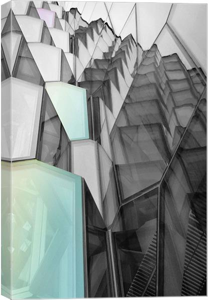 Harpa Building Abstract Canvas Print by Michael Thompson