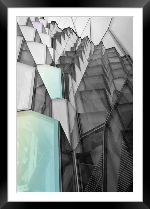 Harpa Building Abstract Framed Mounted Print by Michael Thompson