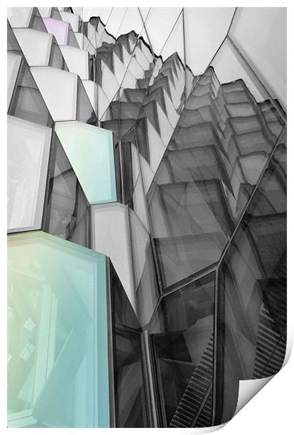 Harpa Building Abstract Print by Michael Thompson
