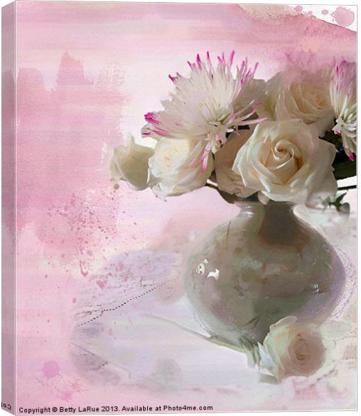 A Blush of Pink Canvas Print by Betty LaRue