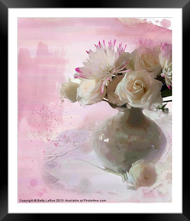 A Blush of Pink Framed Mounted Print by Betty LaRue