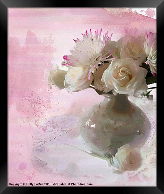 A Blush of Pink Framed Print by Betty LaRue