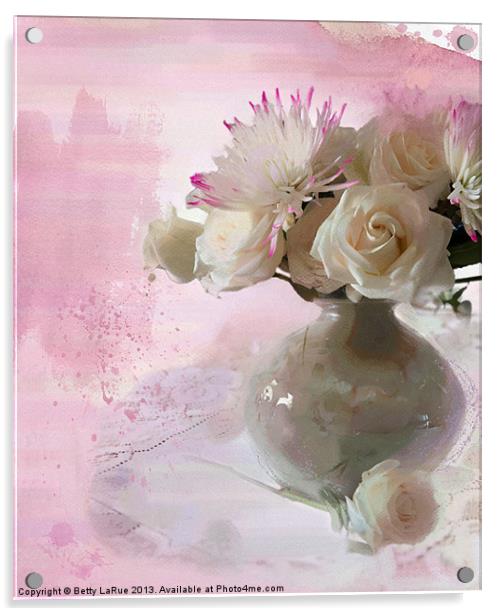 A Blush of Pink Acrylic by Betty LaRue