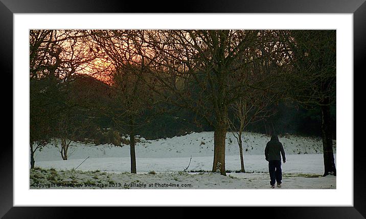 Winter walk Colour Framed Mounted Print by Bristol Canvas by Matt Sibtho