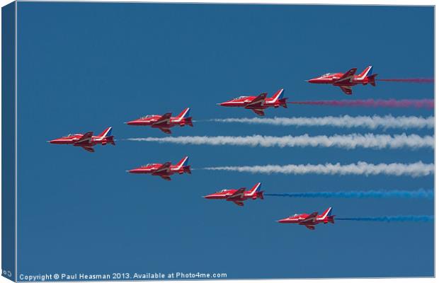 Red Arrows Canvas Print by P H