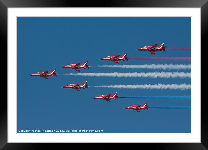 Red Arrows Framed Mounted Print by P H