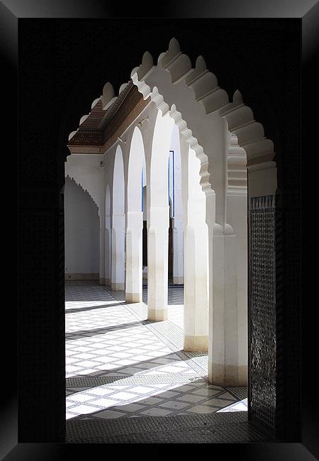 Moroccan Arches Framed Print by Megan Winder