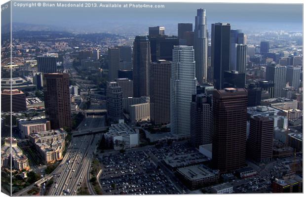 Downtown Los Angeles Canvas Print by Brian Macdonald