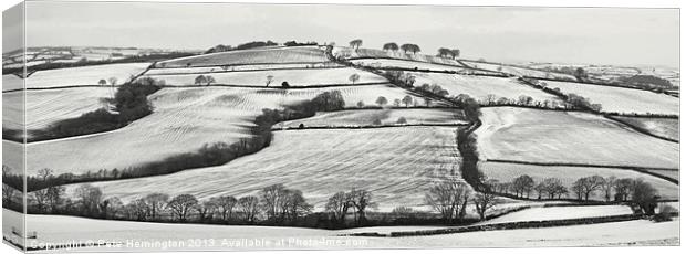 From Raddon Top in the snow Canvas Print by Pete Hemington