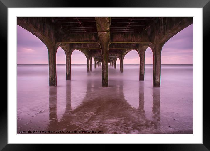 The Pier Exposed Framed Mounted Print by Phil Wareham