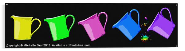 Five little jugs Acrylic by Michelle Orai