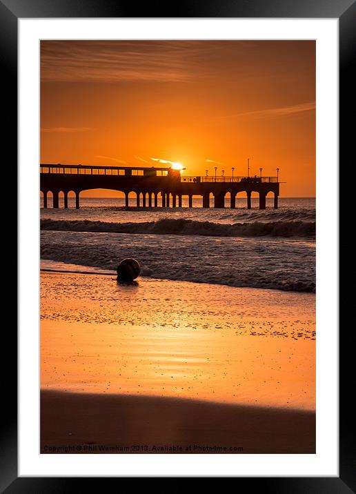 Sunrise over the pier Framed Mounted Print by Phil Wareham