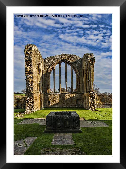 Egglestone Abbey Framed Mounted Print by Trevor Kersley RIP