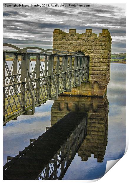 Pump House Reflection Print by Trevor Kersley RIP
