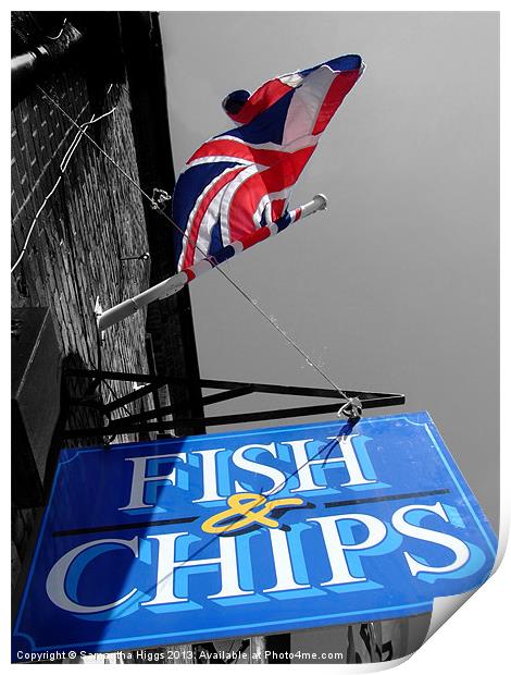 Fish and Chips Print by Samantha Higgs