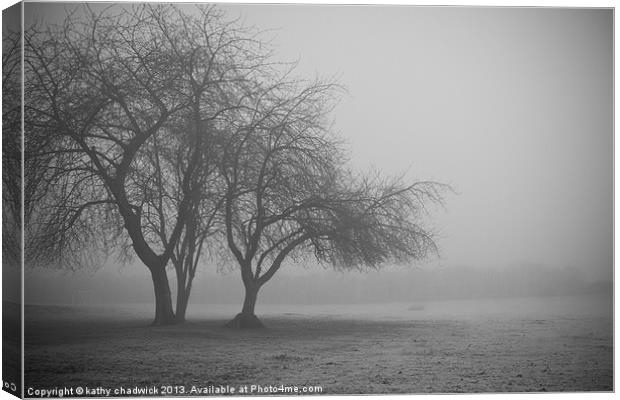 Foggy Morning Canvas Print by Canvas Prints by Kathy Chadwick