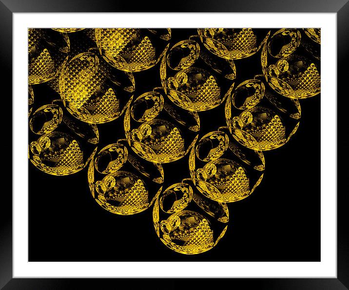 Golden Worlds Framed Mounted Print by Mary Lane