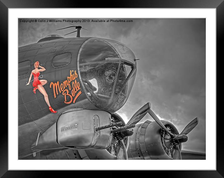 Memphis Belle Known as Sally B - 1 Framed Mounted Print by Colin Williams Photography