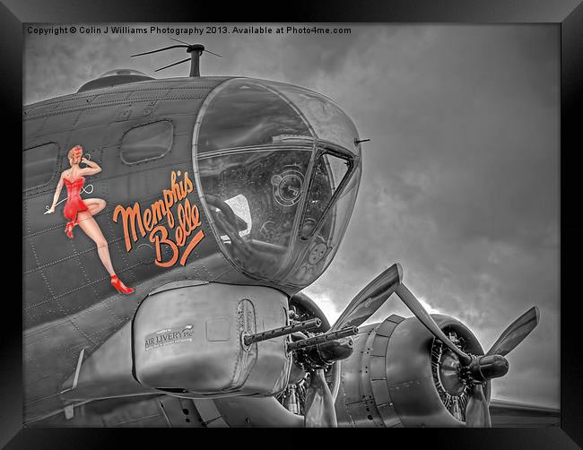 Memphis Belle Known as Sally B - 1 Framed Print by Colin Williams Photography
