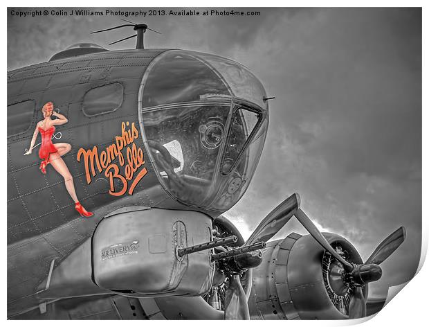 Memphis Belle Known as Sally B - 1 Print by Colin Williams Photography