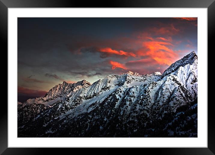 Fire and Ice Framed Mounted Print by Mark Battista