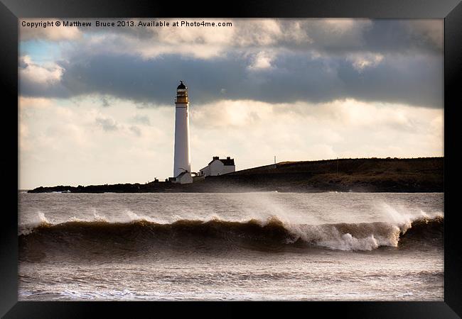 East Coast Lighthouse in Scotland Framed Print by Matthew Bruce