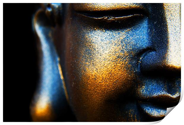 THE FACE OF BUDDHA Print by simon keeping