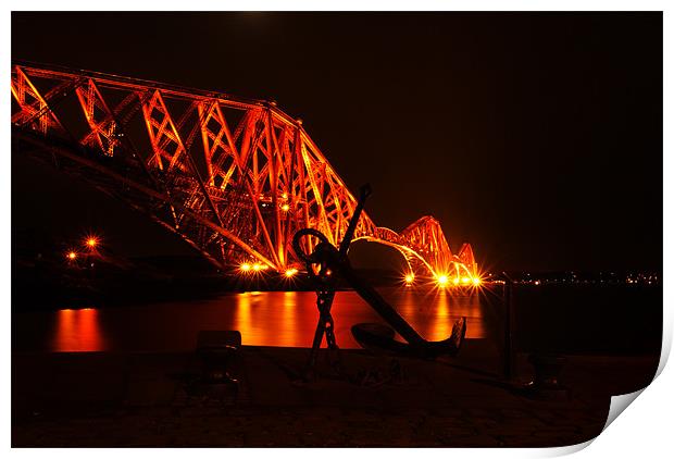 Forth Rail Bridge Anchor Print by T2 Images
