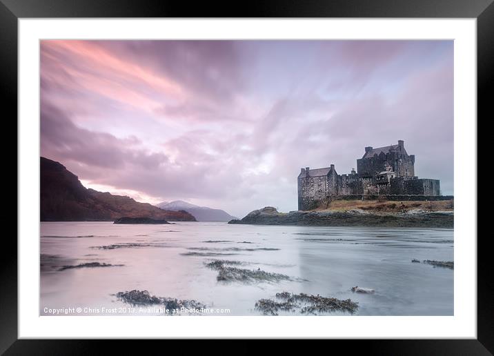 Eilean Donan Castle Sunset Framed Mounted Print by Chris Frost