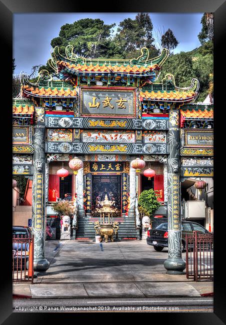 Chinese Temple Framed Print by Panas Wiwatpanachat